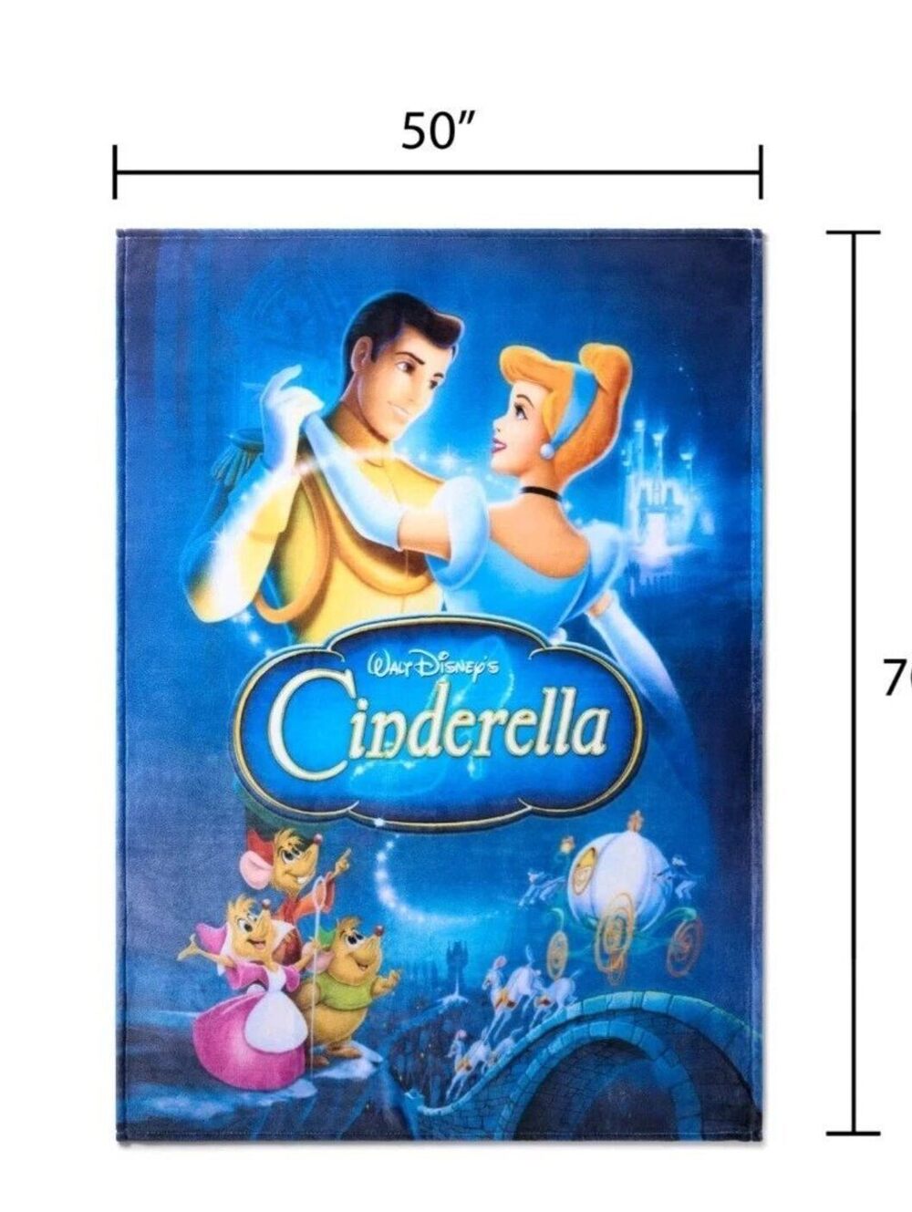 Disney Cinderella Plush Throw Blanket 50x70 Inches